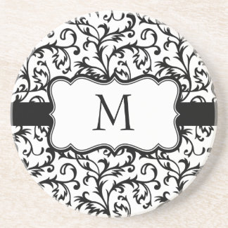 En Grès Dessous de verre monogrammes
