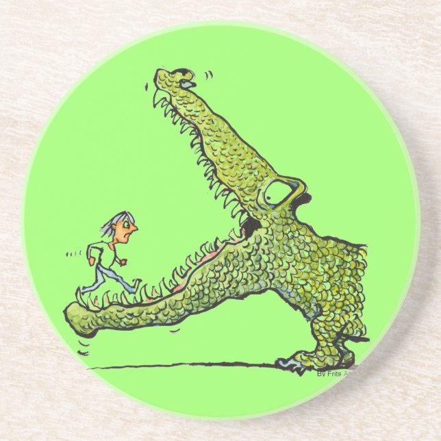 En Grès Dessous de verre Monster Vert (Devant)
