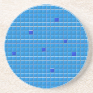 En Grès Dessous de verre - Mosaïque Carré bleu