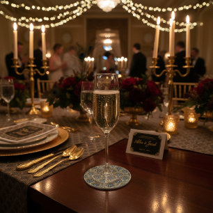 En Grès Dessous de verre Motif Boho Broidery Arch