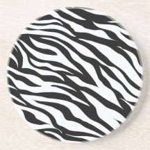 Dessous de verre motif noir et blanc zèbre