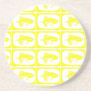 En Grès dessous de verre Motif "Yellow Matuka" Streamer Fl