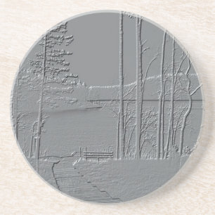 En Grès dessous de verre "Nature métallique"