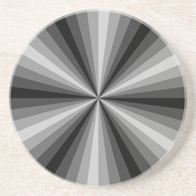 En Grès Dessous de verre noir illusion d'optique (Devant)