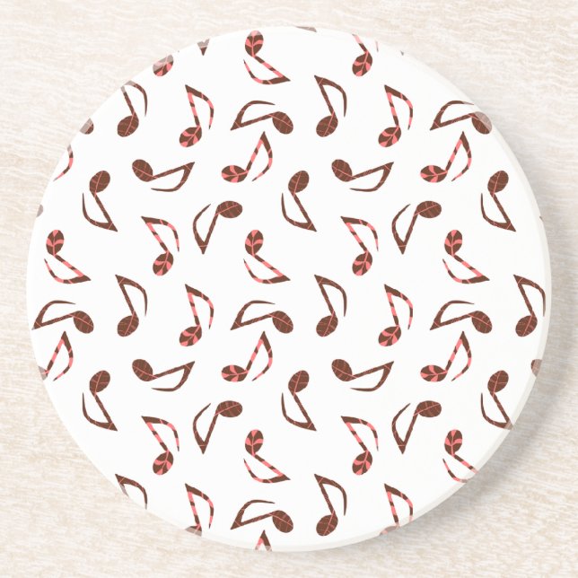 En Grès Dessous de verre Notes musicales (Devant)