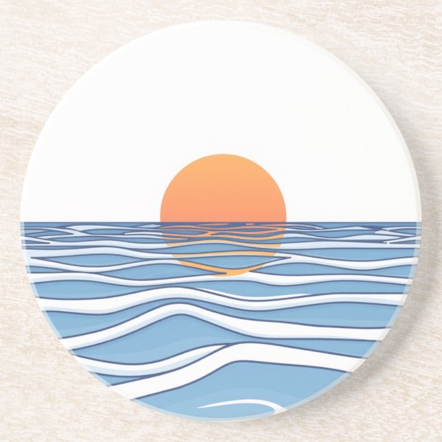 En Grès Dessous de verre Ocean Sunrise Sandstone (Devant)