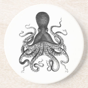 En Grès Dessous de verre Octopus vintage