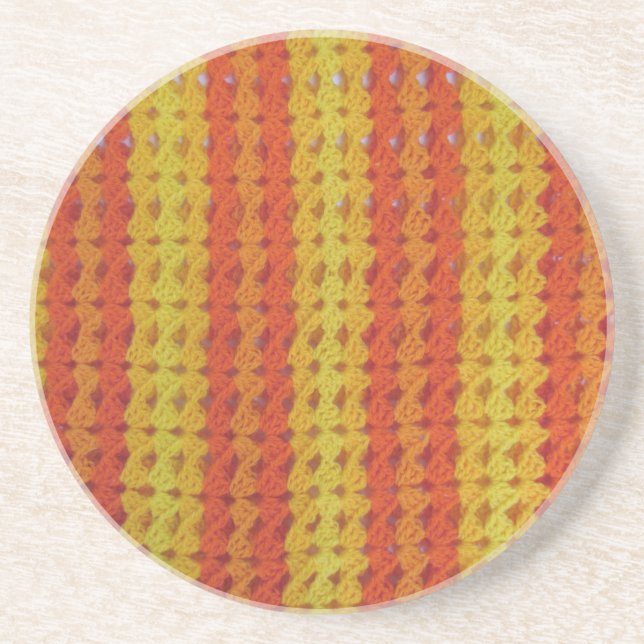 En Grès Dessous de verre - Orange afghan (Devant)