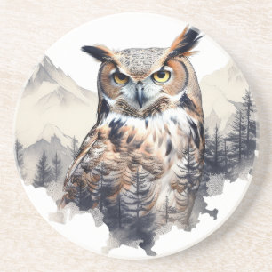 En Grès Dessous de verre Owl Sandstone