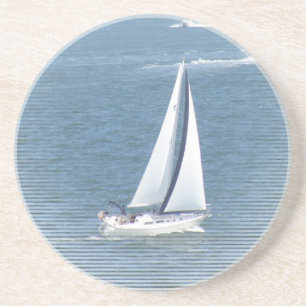 En Grès Dessous de verre partis de voile