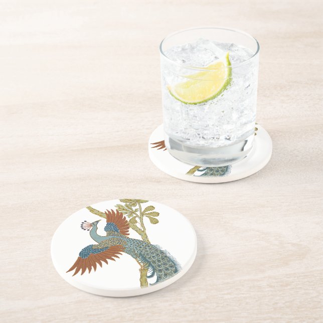 En Grès Dessous de verre Peacock vintages (Côté)