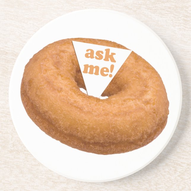 En Grès Dessous de verre personnalisé Humour Donut (Devant)
