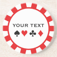 Dessous de verre personnalisés de jeton de poker