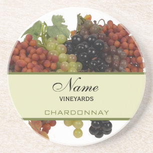 En Grès Dessous de verre personnalisés de vin