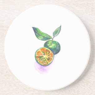 En Grès Dessous de verre philippins d'agrume de citron de
