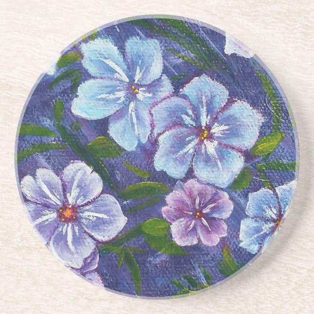 En Grès Dessous de verre Phlox violet (Devant)