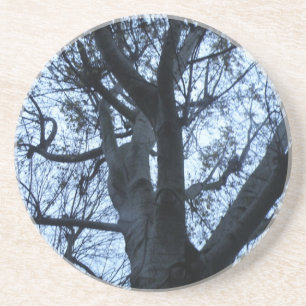 En Grès Dessous de verre photographiques Silhouette Arbre