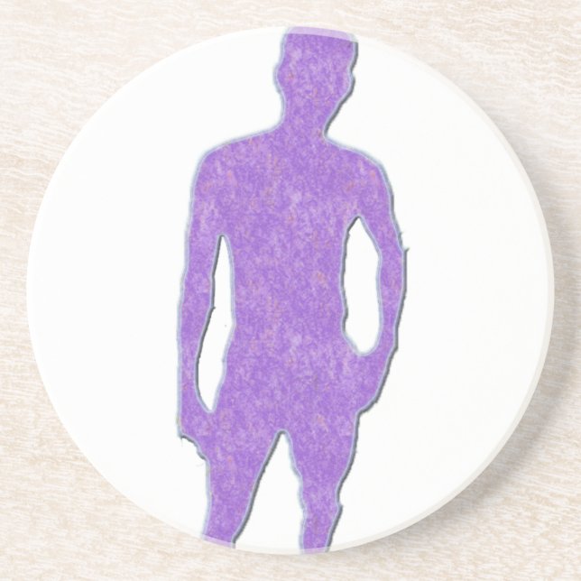 En Grès Dessous de verre Poing Homme (Devant)