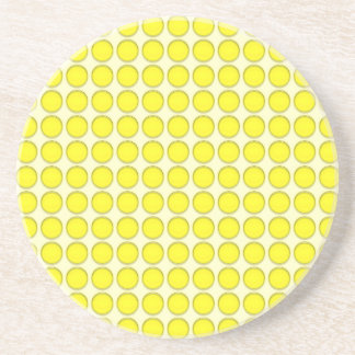 En Grès Dessous de verre - Points Jaunes
