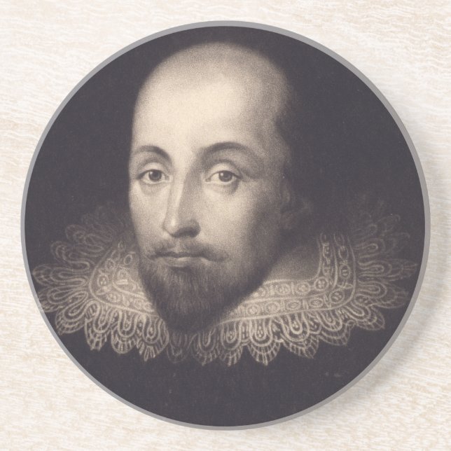 En Grès dessous de verre "Portrait de Shakespeare" (Devant)