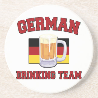 En Grès Dessous de verre potables allemands d'équipe