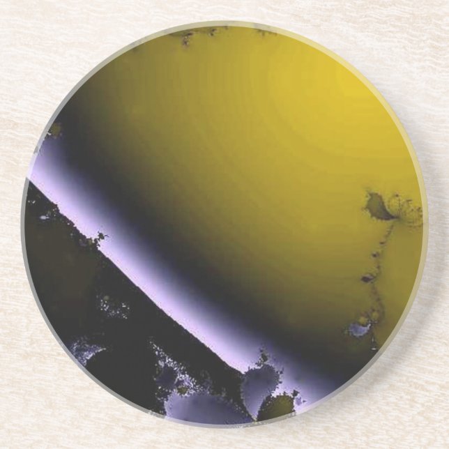 En Grès Dessous de verre pourpre et jaune cassé (Devant)