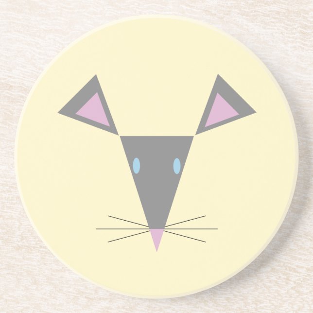 En Grès Dessous de verre principaux de souris (Devant)