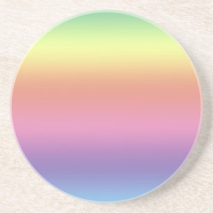 En Grès Dessous de verre - Rayures arc-en-ciel