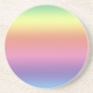 En Grès Dessous de verre - Rayures arc-en-ciel