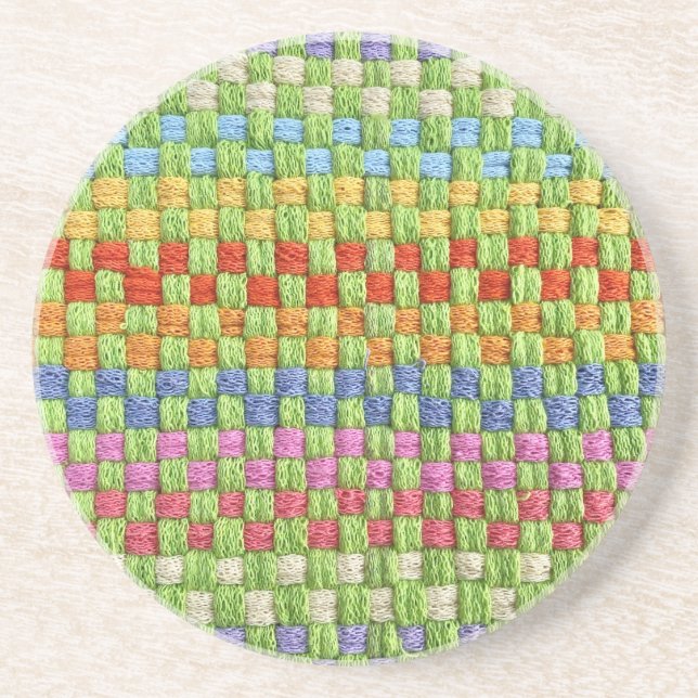 En Grès Dessous de verre Retro joyeux Potholder (Devant)