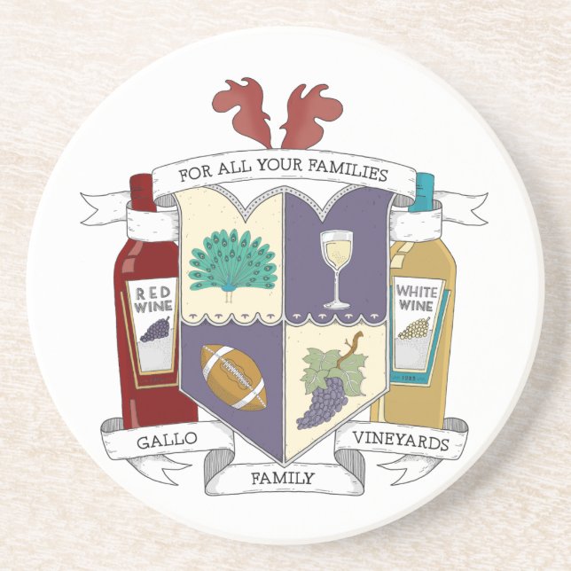 En Grès Dessous de verre ronds (Devant)