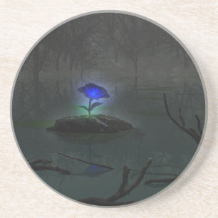 En Grès Dessous de verre Rose bleu