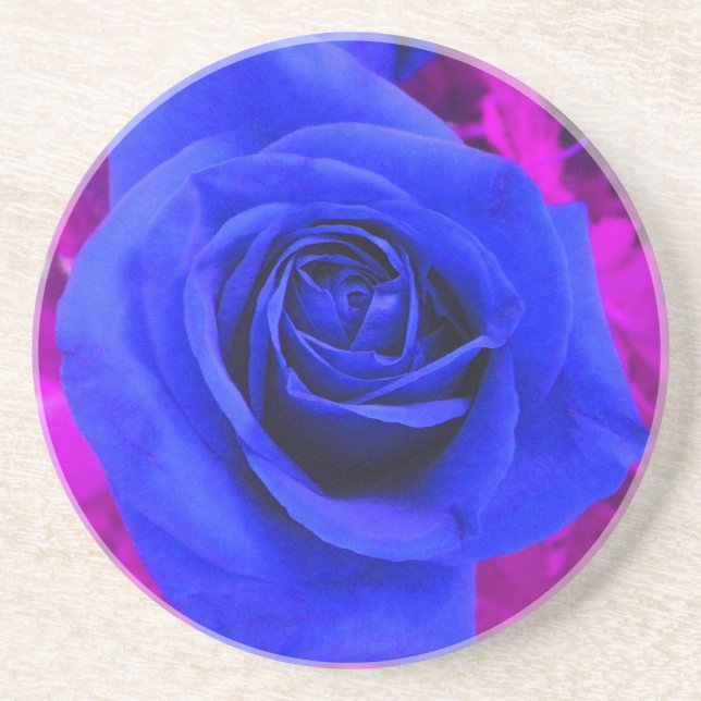 En Grès Dessous de verre Rose bleu Sapphire (Devant)