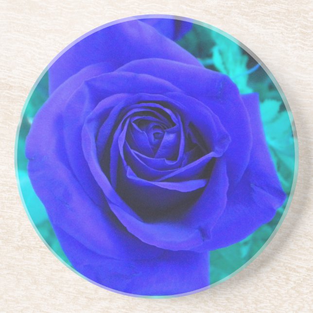En Grès Dessous de verre Rose bleu Sapphire (Devant)