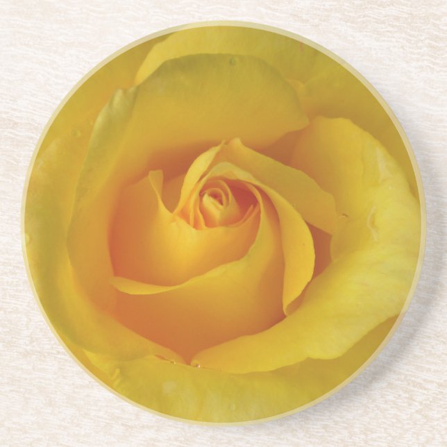 En Grès Dessous de verre Rose Jaune Cadeaux Rose Ensoleill (Devant)