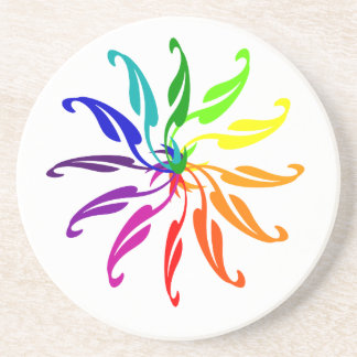 En Grès Dessous de verre - Roue couleur
