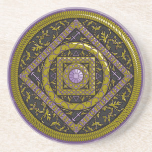 En Grès Dessous de verre Sagittarius Mandala