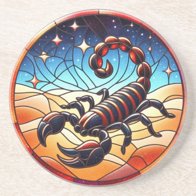 En Grès Dessous de verre Scorpio (Devant)