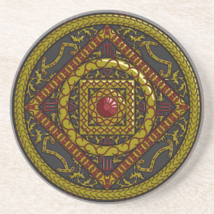 En Grès Dessous de verre Scorpio Mandala