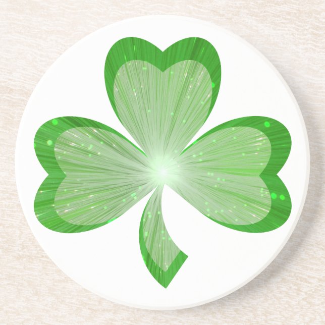 En Grès dessous de verre shamrock naturel (Devant)