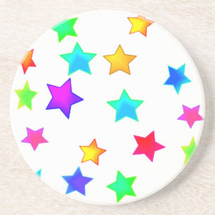 En Grès dessous de verre Stars colorés