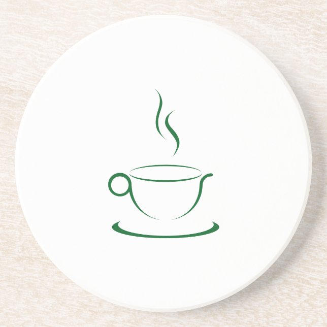 En Grès Dessous de verre stylisés de pâte à café (Devant)