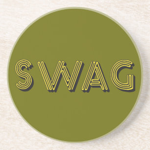 En Grès DESSOUS DE VERRE SWAG personnalisé