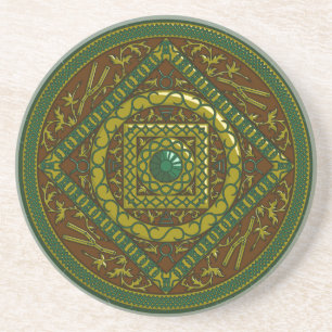 En Grès Dessous de verre Taurus Mandala
