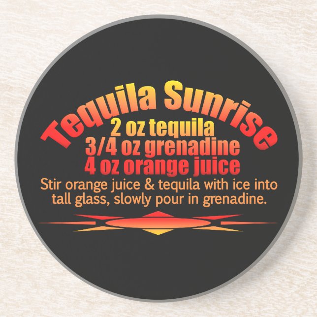 En Grès Dessous de verre Tequila Sunrise (Devant)