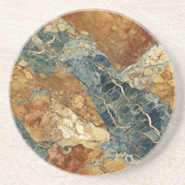 En Grès Dessous de verre terrestre de marbre (Devant)