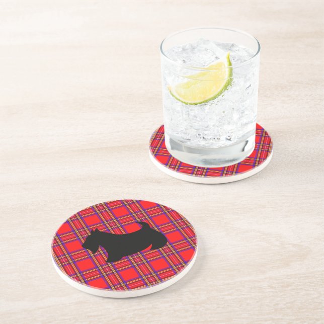 En Grès Dessous de verre Terrier Écossais (Côté)