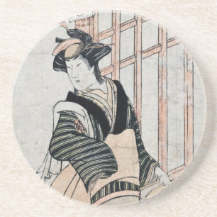 En Grès Dessous de verre théâtraux japonais Kabuki