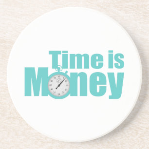 En Grès Dessous de verre Time Money : Conception personnal