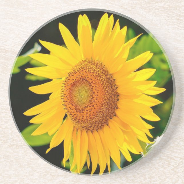 En Grès Dessous de verre tournesol (Devant)